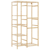 Clothes Rack with Shelves 100x50x184.5 cm Bamboo 4008920