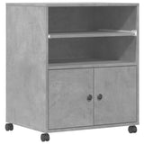 Printer Stand with Wheels Concrete Grey 60x48x74 cm 840635