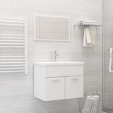 2 Piece Bathroom Furniture Set White Engineered Wood 804782