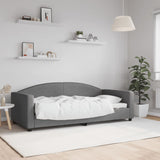 Day Bed without Mattress Dark Grey 90x190 cm Single Fabric 354125