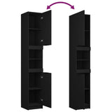 Bathroom Cabinet Black 32x34x188.5 cm Engineered Wood 811323