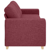 Sofa Wine Red 221 x 78 x 80 cm Fabric 4105091