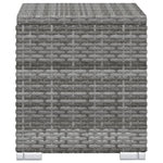 Sun Lounger with Cushion and Tea Table Poly Rattan Grey 317113