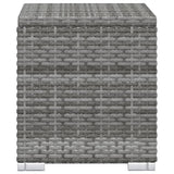 Sun Lounger with Cushion and Tea Table Poly Rattan Grey 317113
