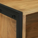 TV Cabinet with Drawer Brown 100 x 35 x 50 cm Solid Acacia Wood 374112