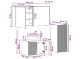 Bathroom Furniture Set 4 pcs Sonoma Oak 3407425