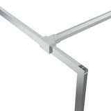 Walk-in Shower Wall Silver 80x195 cm Clear ESG Glass 152115