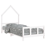 Kids Bed Frame White 90x190 cm Solid Wood Pine 834562