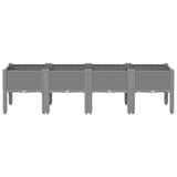 Garden Planter with Legs Light Grey 160x40x42 cm PP 367902
