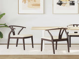 Dining Chair 2 pcs Light Brown and Light Solid Rubber Wood 42020411