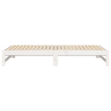 ZNTS Pull-out Day Bed without Mattress White 2x cm 823410