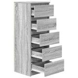 Sideboard with Drawers Grey Sonoma 37.5x35x99 cm Engineered Wood 861765