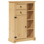 Bathroom Cabinet Corona 70x33x110 cm Solid Wood Pine 4013403