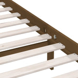 Bed Frame without Mattress Honey Brown Solid Wood 120x200 cm 810145