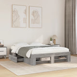 Bed Frame without Mattress Grey Sonoma 120x200 cm Engineered Wood 3295483