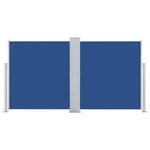 Retractable Side Awning Blue 140x600 cm 48458