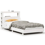 Bed Frame without Mattress White 90x190 cm Single Solid Wood Pine 3306442
