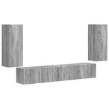 TV Cabinet Set 4 pcs Grey Sonoma Engineered Wood 3409165