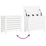 ZNTS 10 Piece Garden Sofa Set White Solid Wood Pine 3250681