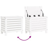 ZNTS 10 Piece Garden Sofa Set White Solid Wood Pine 3250681