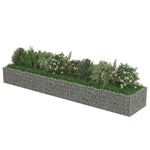 ZNTS Gabion Raised Bed Galvanised Steel 450x90x50 cm 143553