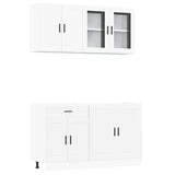 ZNTS 4 Piece Kitchen Cabinet Set Kalmar White Engineered Wood 3314871