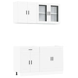 4 Piece Kitchen Cabinet Set Porto White Engineered Wood 3314871