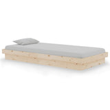 Bed Frame without Mattress Solid Wood Single 819937