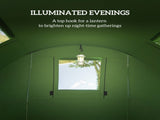 Four Man Duo Room Tunnel Tent, with Accessories - Green T3398P349028