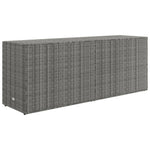 ZNTS Garden Storage Cabinet Grey 198x55.5x80 cm Poly Rattan 319871