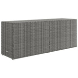 ZNTS Garden Storage Cabinet Grey 198x55.5x80 cm Poly Rattan 319871