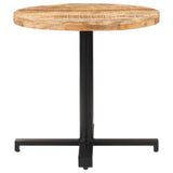 Bistro Table Round 80x75 cm Rough Mango Wood 320269
