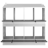 Chicken Nesting Box with 8 Compartments Galvanized Silver Metal 864350