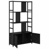 Bookshelf Black Oak 80 x 30 x 155.5 cm Engineered Wood 868437