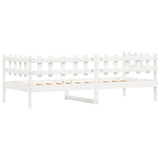 Day Bed without Mattress White 90x200 cm Solid Wood Pine 840380