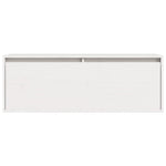 ZNTS Wall Cabinet White 100x30x35 cm Solid Wood Pine 813467