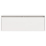 ZNTS Wall Cabinet White 100x30x35 cm Solid Wood Pine 813467