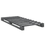 Bed Frame without Mattress Grey 90x200 cm Solid Wood Pine 3281562