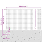Fence with Posts Green 1.2 x 10 m Steel 3335976