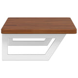 Basin Shelf Wall Mounted Steel and Solid Wood Oak 3302346