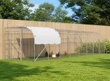 Against Wall Chicken Coop Silver 800 x 200 x 215 cm 3434743