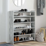 Shoe Rack Concrete Grey 80x25x100 cm Engineered Wood 859899