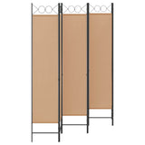 6-Panel Room Divider Beige 240 x 200 cm Fabric 42039202