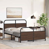 Bed Frame Without Mattress 120x200 cm Brown Oak Engineered Wood 4100323