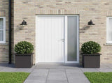 Garden Planter with LED 2 pcs Black 30 x 30 x 30 cm Steel 8008057