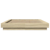 Bed Frame without Mattress Sonoma Oak 135x190 cm Double 3281226