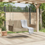 Swing Bench Beige 119x56x48 cm Poly Rattan 365628