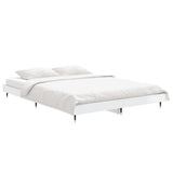 Bed Frame without Mattress High Gloss White 140x190 cm 832175