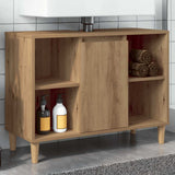 Bathroom Cabinet Artisian Oak 80x33x60 cm Engineered Wood 857134