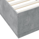 Bed Frame with LED without Mattress Concrete Grey 100x200 cm 3209628